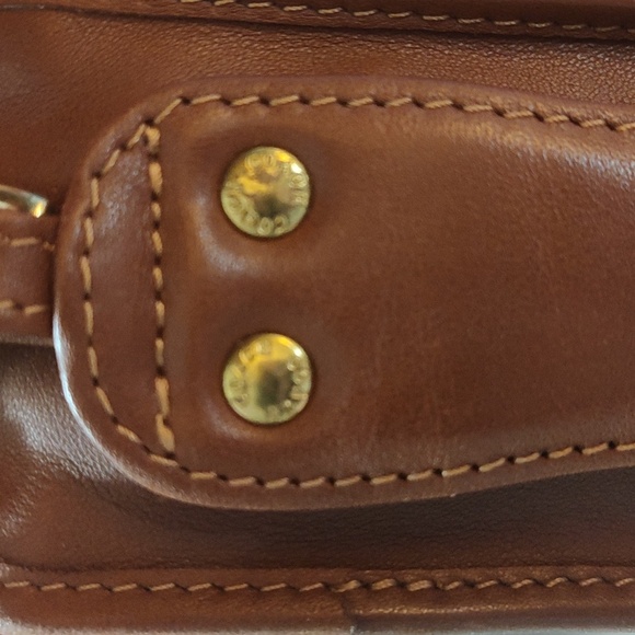 Vintage Coach Brown Leather Wristlet with Gold Accent $598 - Picture 5 of 8